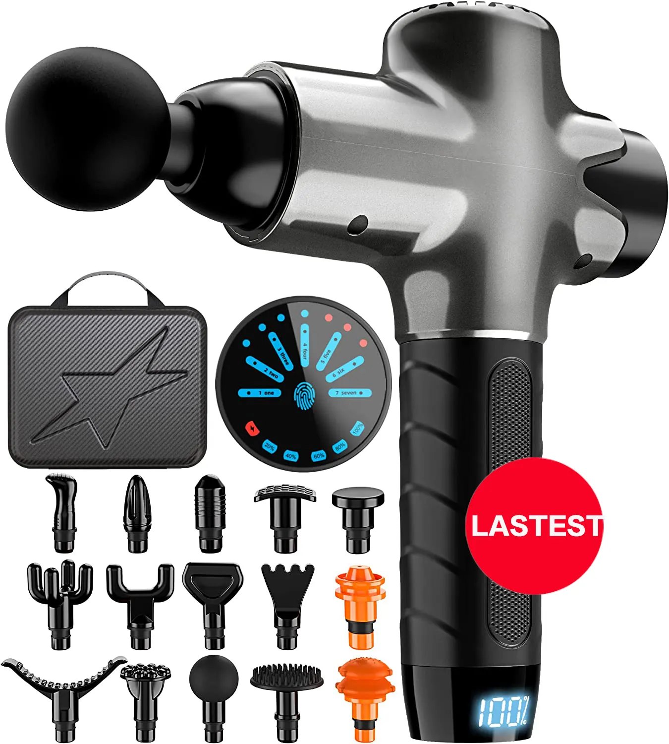 Productos de tendencia 2023 recién llegados Deep Tissue Electric handheld pro massage Gun logo proveedor con pantalla táctil LCD para el cuello