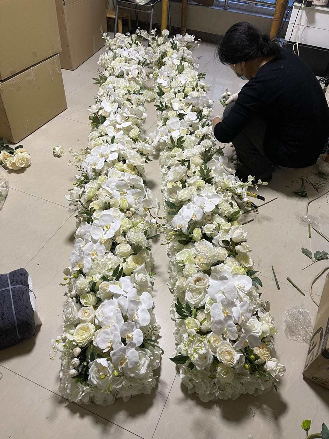 Coureur de fleurs mélangées de 3 mètres