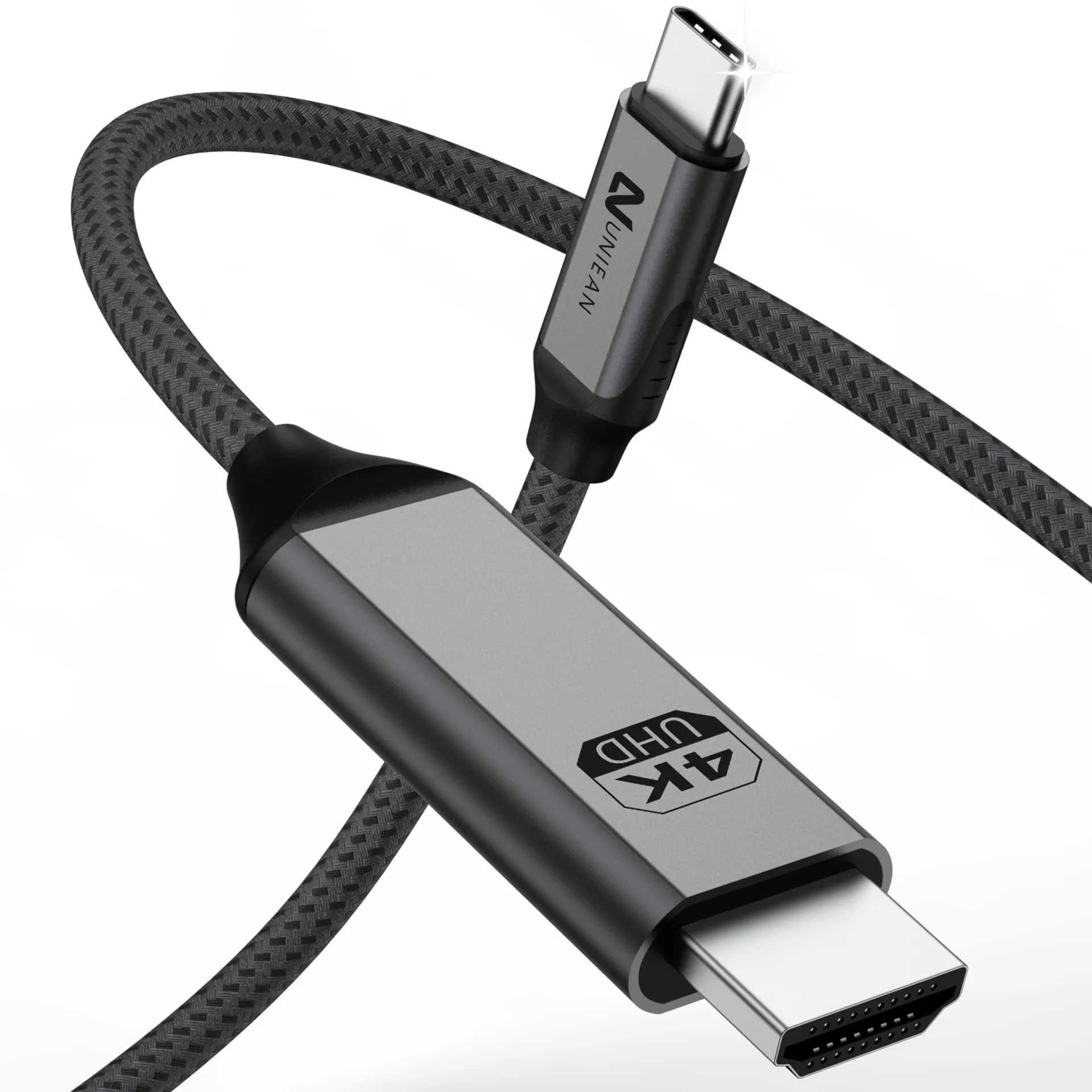 UNIEAN 4K 60Hz USB USB-C a HDMI Cabo Tipo C cavo HDMI per collegare telefono a TV HDTV convertitore adattatore