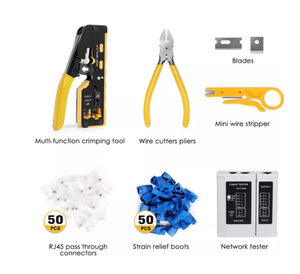 เครื่องหนีบ Cat7 Cat5e Cat6 6P 8P ใช้งานได้หลากหลาย Rj11 RJ12 RJ45ผ่านสายเคเบิลเครือข่าย - Product Image 2