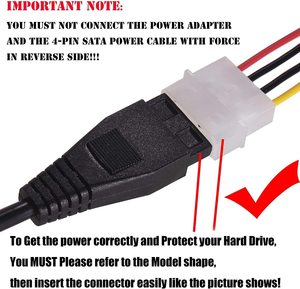 SATA PATA <strong>IDE</strong> Drive to <strong>USB</strong> 2.0 Adapter Converter Cable for 2.5 3.5 Inch Hard Drive Disk with External AC Power Adapter - Product Image 5