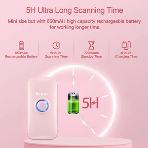 Eyoyo便携式迷你粉色3英寸11d激光二维码阅读器仓库库存条形码扫描仪 - Product Image 5