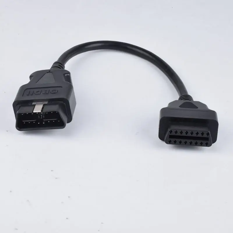 Automobile OBD male to female extension cable 16 core 16pin OBD2 diagnostic tool extension cable with metal buckle