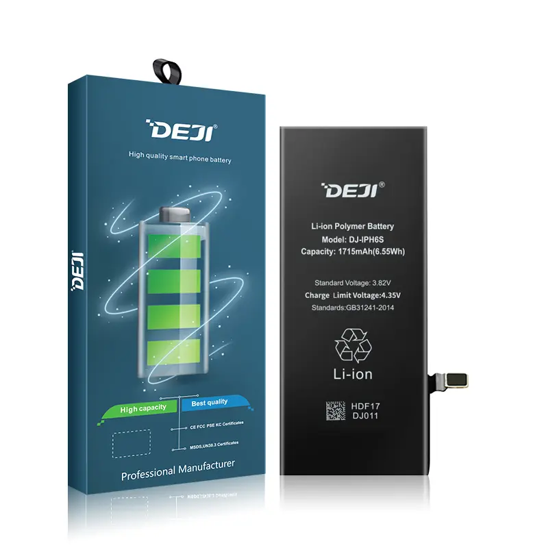 Производитель DEJI, Новый аккумулятор для мобильного телефона 6s для Iphone 6S, перезаряжаемый аккумулятор для телефона