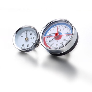 Meilleur prix noir acier cuivre connexion bimétallique thermo-manomètre intérieur extérieur ménage utilisation industrielle personnalisation OEM - Product Image 3