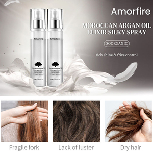 Kore fas Argan yağı Elixir ipeksi sprey pürüzsüzleştirici ve onarıcı kuru cilt 100 ml custrom özel etiket