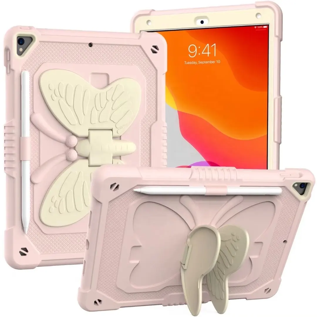 2021 new design tablet case butterfly flat 360-degree shock-proof case drop-proof laptop cover case for Apple iPad mini 6 Air