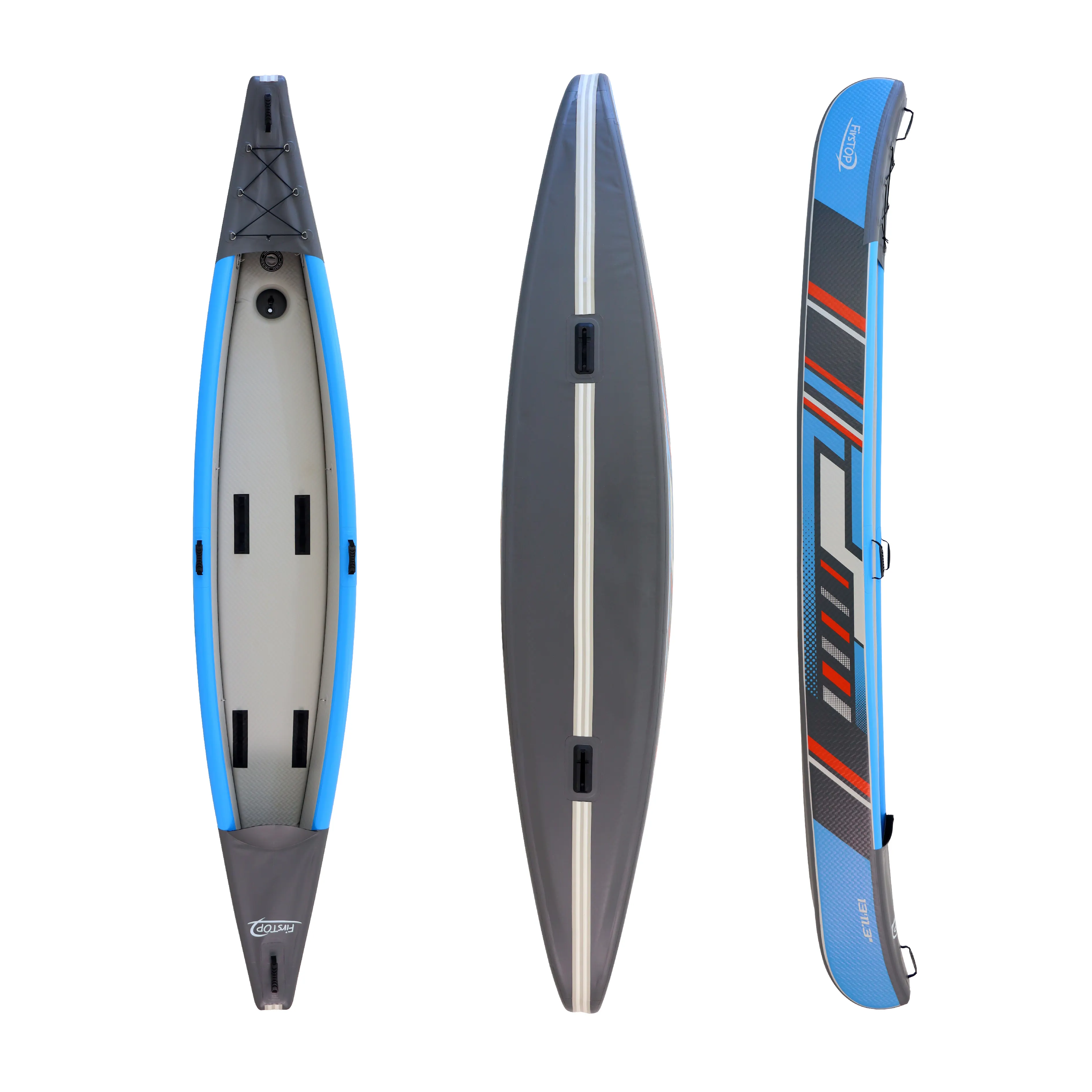 Dropstitch Kayak Boat Gonflable DWF Kayak 420cm Dropstich Tandem Bleu Touring Canoë bateau pour 2 personnes