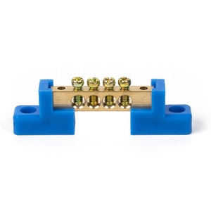 6*9 8*12 Barra colectora de latón azul puente de soporte fijo/ajustable Barra colectora de tierra 4/6/8/10/12 bloque de terminales de orificio - Product Image 4