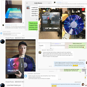Oemサポートカスタムカラービニールロックレコード2パネル段ボールジャケットブラックミニビニールレコード7" - Product Image 6
