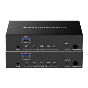 HDMI <strong>Switch</strong> 4k <strong>Kvm</strong> <strong>Switch</strong> <strong>4</strong> Port Support USB 3.0 <strong>KVM</strong> <strong>Switch</strong> 4x1 IR Remote Button Control Support 4K/60Hz