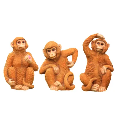 Figura de macaco de plástico feito sob encomenda, figura macia de macaco de animais selvagem do vinil oem