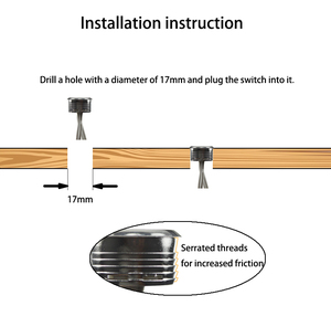 12V 5A Smart Touch Dimmer Schalter Einbau-Schranks ensor mit Speicher funktion - Product Image 5