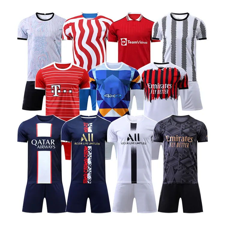 Özel 21-22 yeni sezon hızlı kuru Jersey futbol tişörtü yüksek kaliteli üniforma Retro süblimasyon baskı futbol forması seti çocuk futbol kıyafetleri