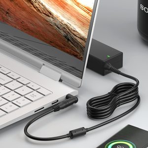 Adaptador eléctrico de cargador universal para ordenador portátil de 65W y 90W con función PD de potencia de salida de 45W, adaptador de cable de fuente de alimentación de escritorio de CC de 20 puntas - Product Image 6
