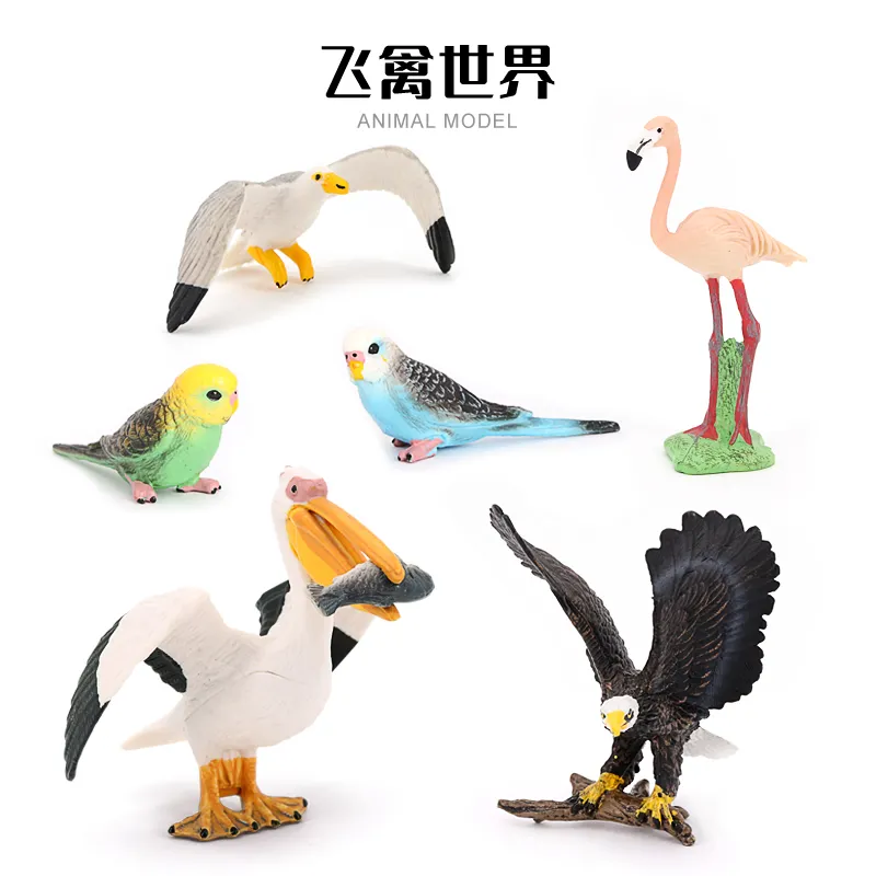 도매 솔리드 PVC 시뮬레이션 동상 모델 조류 장난감 동물 인형 장난감
