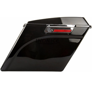 5 "ขยาย saddlebags ยืดกับกุญแจสำหรับ Harley Road Glide flhtcu ขยาย saddlebags ถนนราชา1993-2013สีดำสดใส - Product Image 5