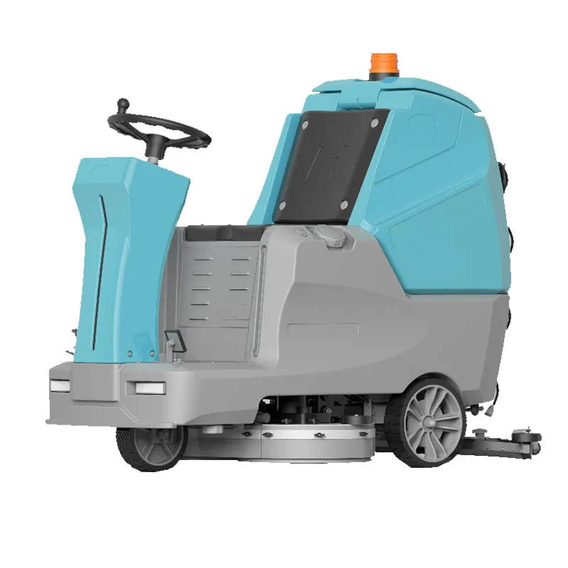 Máquina eléctrica automática de limpieza de suelos RD860N, fregadora de suelos con cepillo Doble