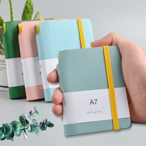 Креативный портативный мини-ноутбук ретро PU ноутбук A7 - Product Image 2