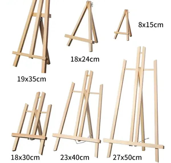 木製イーゼル卸売製図板セット学生製図板スケッチ絵画木製折りたたみイエローパインディスプレイフレームウッド