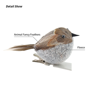 New Red Faux Chim Lông Nhân Tạo Birdie Cây Giáng Sinh Trang Phục Vai Xmas Trang Trí Hiện Đại Nhà Đảng Trang Trí Nội Thất Trang Trí - Product Image 4