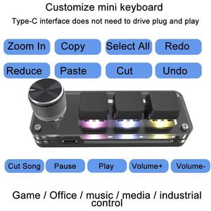Programmazione Macro manopola personalizzata tastiera RGB 3 tasti copia pasta Mini pulsante PS tastiera da gioco meccanica Hotswap Macropad - Product Image 3