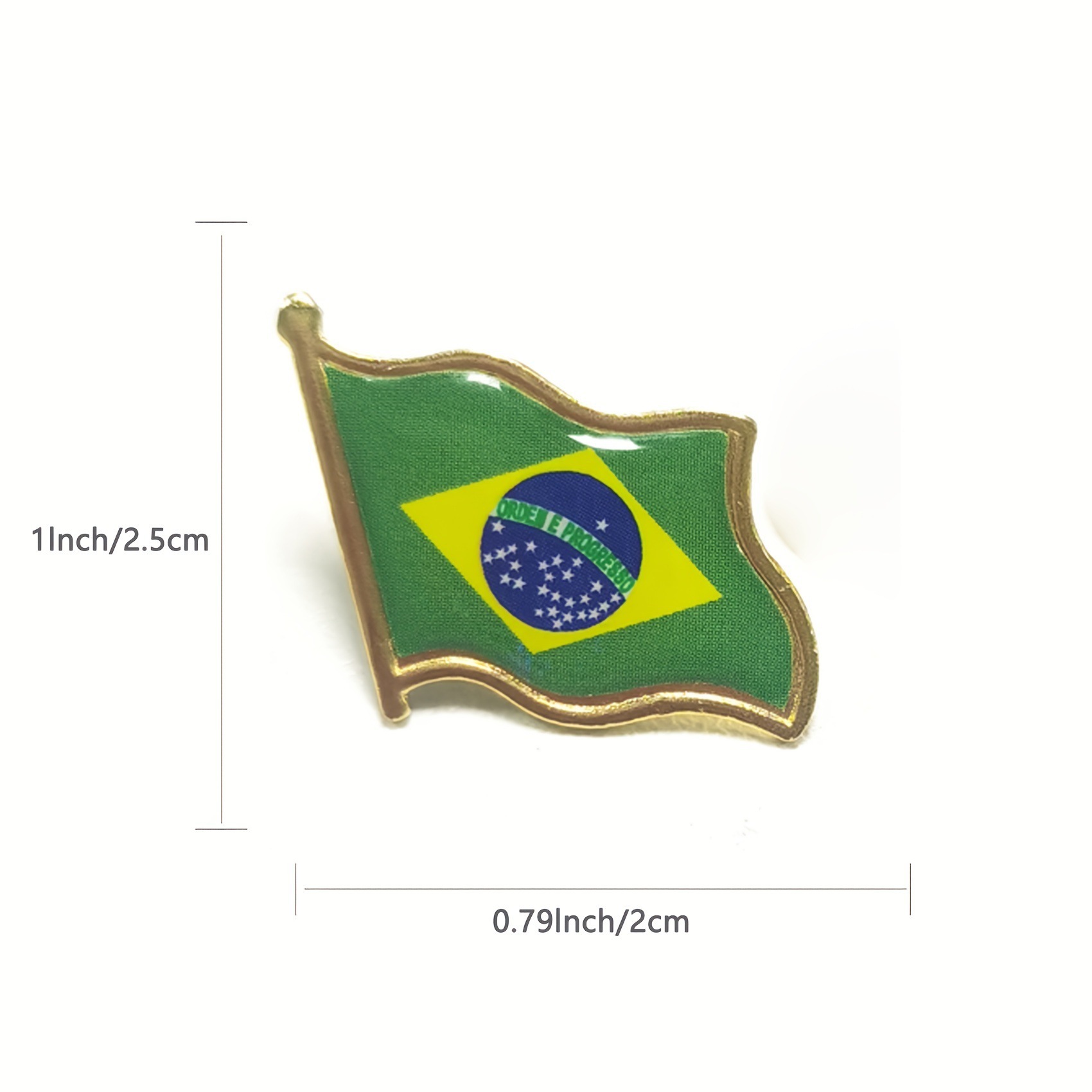 Broche drapeau brésilien