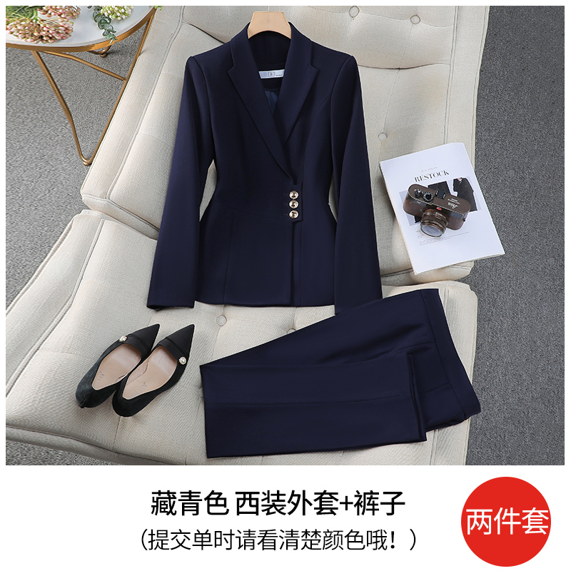 Manteau + pantalon bleu marine