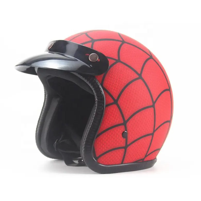 Модный красный шлем для мотокросса размером M/L/XL/XXL из АБС-пластика с изображением Человека-паука, гоночный шлем, мотоциклетный шлем