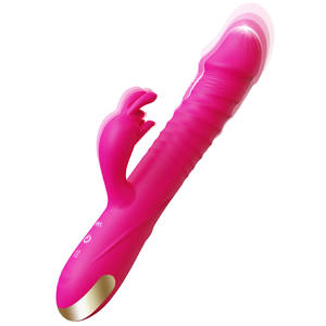 卸売10周波数女性用Gスポットウサギバイブレーターダブルワンド回転クリトリスマッサージャーUSB充電式ホットセックス製品