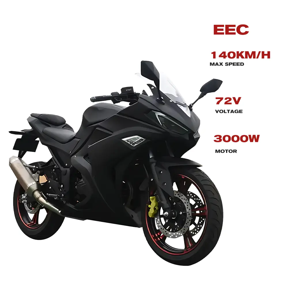 ईईसी चीनी निर्माता वयस्कों के लिए लागत प्रभावी 3000w फास्ट हाई स्पीड सस्ती इलेक्ट्रिक मोटरसाइकिल