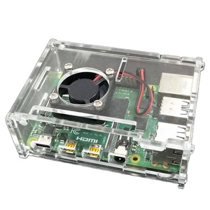 eParthub Raspberry Pi 3B/4B Generation Acryl-Schale Abdeckung kompatibel mit der Fan-Installation montiertes Gehäuse für Raspberry Pi - Product Image 1