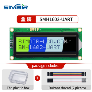 Lcd1602 LCD-Bildschirm LCD 1602 UART Serial Port Löt stift box mit DuPont-Draht Buchse zu Stecker Gelb 5V