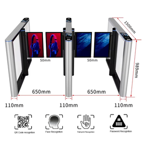 Tourniquet Rfid Fitness Jardin Tourniquet Double Balançoire Machnicm musée Porte battante QR Code Palmprint Face Reconnaissance Tourniquet - Product Image 2