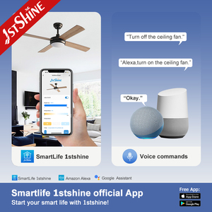 Потолочный вентилятор 1stshine 48 дюймов с классическим двигателем переменного тока, подсветкой, 4 лопастями из МДФ под дерево, матовое черное покрытие, для спальни и офиса - Product Image 6