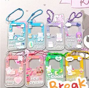 Sublimation Blank Acrylic <strong>Keychain</strong> With Sticker DIY <strong>Hand</strong> Account,mobile Phone <strong>Shape</strong> Transparent Glitter Gradient Key Tag Motel - Product Image 3