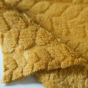Của Nhà Sản Xuất Mới Lá <span class=keywords><strong>Sherpa</strong></span> Jacquard Nhung Vải Thoải Mái Bông Cho Nhà Mặc Đồ Ngủ Và Gối Bộ Đồ Giường Vải - Product Image 3
