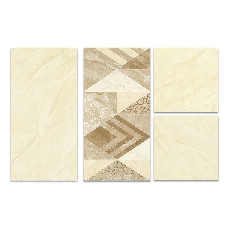 Panel de cuerpo completo de porcelana para pared, ladrillo Beige moderno, 400x800, cocina, baño, sala de estar