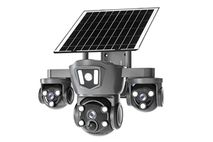 12mp solare 4g/<span class=keywords><strong>Wifi</strong></span> Sim Card Camera 3 obiettivo 3 schermo a casa Wireless di sicurezza della rete solare Cctv