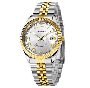 Hohe Luxus goldene Edelstahl uhr Wasserdichte Quarzuhr Ideal für Herren