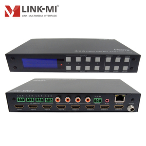 Interruptor de matriz HDMI 4x4 Extracción de audio analógico y SPDIF Control de GUI web 4K TCP/IP - Product Image 1