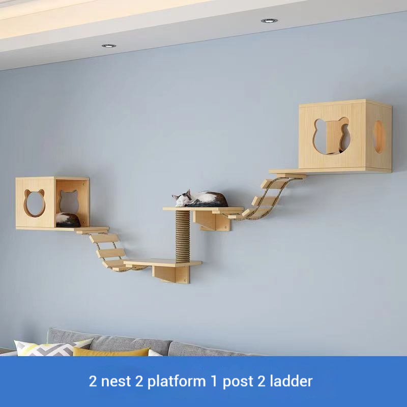 2 nests, 2 platforms, 2 elevators and 1 pillar