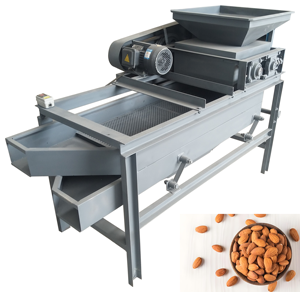 Producción rápida Máquina de craqueo y descascarado de almendras Máquina separadora de cáscara de almendras Máquina trituradora de descascarado de almendras - Product Image 5