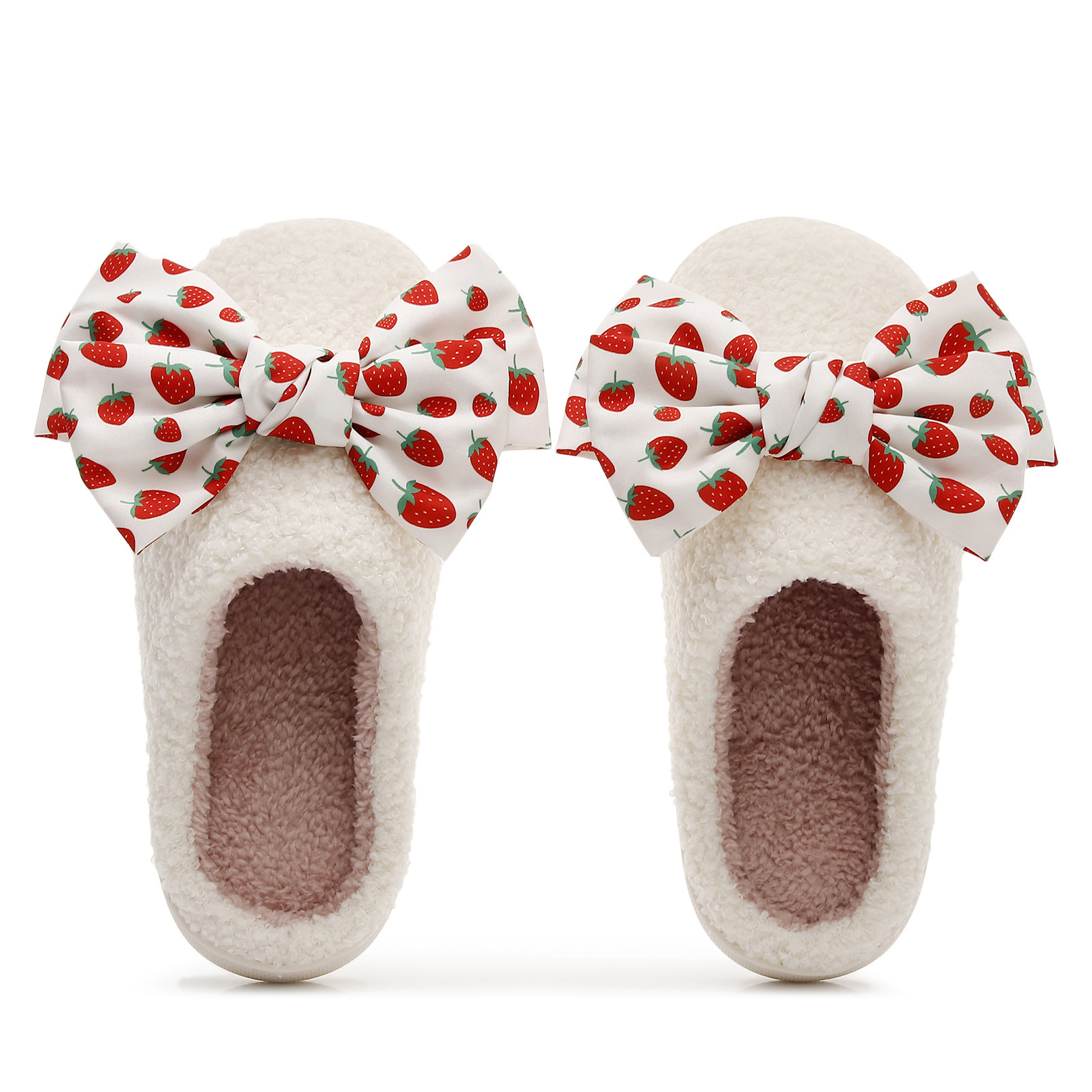 White strawberry bow