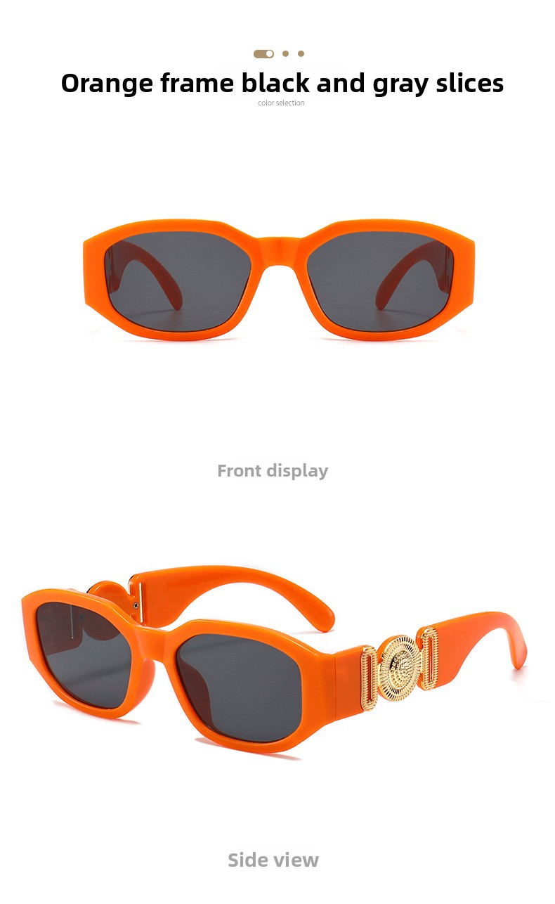 Orange framed gray film