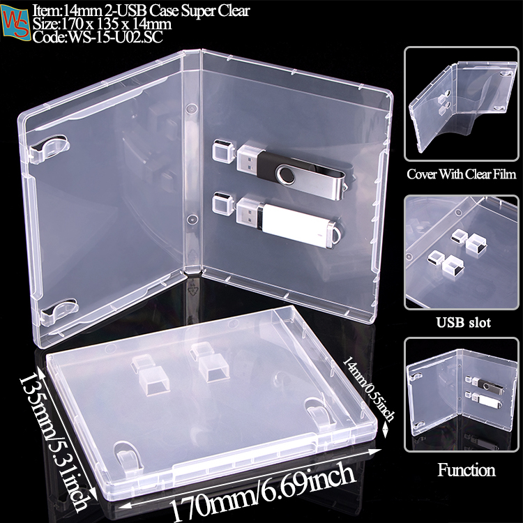 15-U02, Boîtier 2-USB Super Transparent