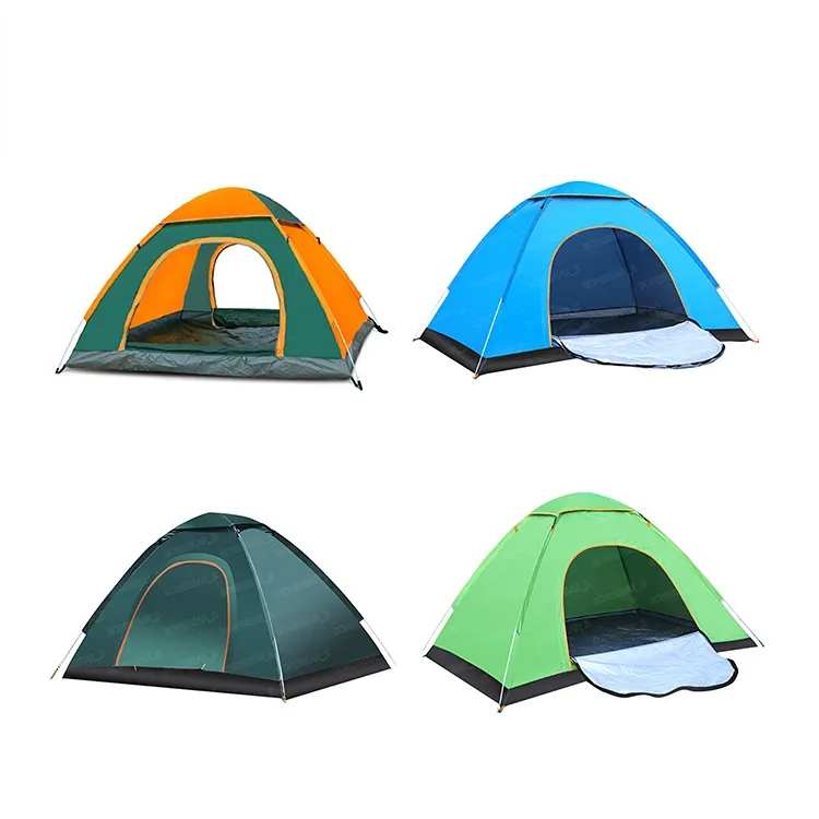 Betoyy Custom Printed Cheap Tents 210D Oxford Cloth Automatic Waterproof Outdoor up Camping Tent