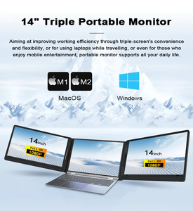 Portátil profesional de triple pantalla-Extensor de monitor portátil de 14 "para negocios, computadora de pantalla con función de pantalla dual - Product Image 2
