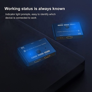 <strong>HDMI</strong> Splitter Switch 2 in 1 Out <strong>Dual</strong> Port 8K 2.1 <strong>HDMI</strong> Bidirectional Bi Directional Bi-Directional Switch Switcher Adapter