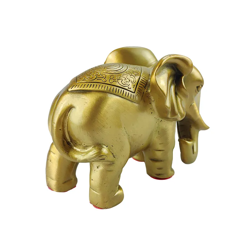 Usine personnaliser conception différente taille en laiton éléphant statue cuivre sculpture métal éléphant ornements